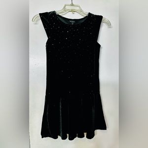 GEORGE Velvet Sequined Drop Waist Party Dress Black XL 14/16 Sized Small